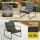 Gardeon 4PCS Outdoor Sofa Set - Durable Steel Frame, Weather-Resistant Textilene, Black Patio Furniture with Glass Table