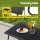 Gardeon 4PCS Outdoor Sofa Set - Durable Steel Frame, Weather-Resistant Textilene, Black Patio Furniture with Glass Table