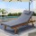Gardeon Wooden Sun Lounge with Adjustable Backrest, Wheels, Grey Cushion, Fir Wood Frame, 195x68x89cm, Outdoor Day Bed