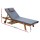Gardeon 2x Sun Lounge Wooden Lounger: Fir Wood, Adjustable Backrest, Grey Cushions, Wheels, 195cm x 68cm x 89cm