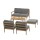 Gardeon 5-Seater Outdoor Wooden Sofa Set 6 Piece Lounge Setting with Coffee Table, Water-Resistant Cushions, Oak Finish