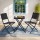 Gardeon Outdoor Bistro Set 3-Piece Folding Steel Patio Furniture, Black, Weather-Resistant, Textilene Chairs, 60cm Table