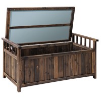 Gardeon Charcoal Wooden Outdoor Storage Bench Box - 160L, Fir Wood, Water-Resistant, Patio Furniture, 106x60x51.5cm