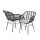 Gardeon 3PC Outdoor Bistro Set: Stylish PE Wicker Chairs, Coffee Table, Weather-Resistant Cushions, Easy Assembly