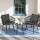 Gardeon 3 Piece Outdoor Bistro Set, Grey PE Wicker Patio Lounge Setting with Cushions, Steel Frame & Glass Table