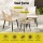 Gardeon 3 Piece Outdoor Bistro Set Natural PE Wicker Patio Furniture with Cushions and Glass Table, 2 Chairs