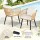 Gardeon 3 Piece Outdoor Bistro Set Natural PE Wicker Patio Furniture with Cushions and Glass Table, 2 Chairs
