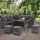 Gardeon 9-Seater Outdoor Dining Set - PE Wicker Sofa Lounge with Cushions, Tempered Glass Table & Storage Cover, Grey