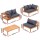 Gardeon 5-Seater Outdoor Sofa Set, Solid Wood, Easy Assembly, Removable Cushions, Built-in Side Table, Family-Friendly