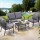 Gardeon 4PC Outdoor Sofa Set - Steel Frame, Rope Backrest, Tempered Glass Table, Water-Resistant Cushions, 4-Seater