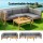 Gardeon 4-Piece Outdoor Sofa Set Wooden Lounge Setting, Water-Resistant Cushions, Seats 4, Natural Finish