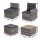 Gardeon 5-Piece Grey Rattan Outdoor Sofa Set: 4-Seater Patio Furniture with Storage & Removable Cushions, Easy Assembly