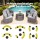Gardeon 4-Seater Outdoor Sofa Set - 7PCS Rattan Patio Furniture with Cushions, Tempered Glass Table, Easy Assembly