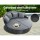 Gardeon Sun Lounge Setting Wicker Day Bed - Black, Galvanised Steel Frame, UV-Resistant, 161x180x145cm, 1-Year Warranty