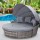 Gardeon Grey Wicker Sun Lounge Day Bed: UV-Resistant, Modular Design, 168x180x145cm, Weatherproof Outdoor Furniture
