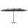 Instahut 4.57m Charcoal Outdoor Umbrella, UV50+ Water-Resistant Polyester, Steel Frame, Dodecagon Canopy, Tilt Feature