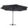 Instahut 3m Outdoor Cantilever Umbrella - Charcoal, UV50+ Polyester, 360° Tilt, Aluminium Frame, Side Post Design