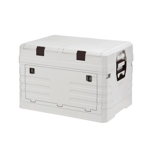 Gardeon 60L Beige Outdoor Storage Box: Foldable, Collapsible, Durable PP Material, Dual Access, Portable Organiser