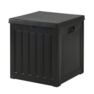 Gardeon 80L Lockable Outdoor Storage Box - Eco-Friendly PP, Weather-Resistant, Bench Seat, Black, Easy Assembly