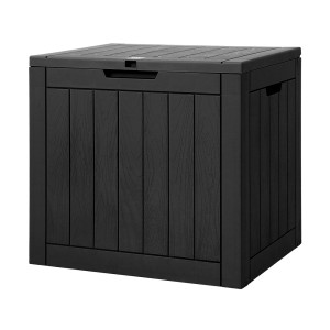 Gardeon 118L Black Outdoor Storage Box - Weather-Resistant, Lockable, Polypropylene, Easy Assembly, Indoor/Outdoor Use