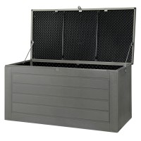 Gardeon 680L Lockable Outdoor Storage Box & Garden Bench, Weather-Resistant, Black, Seats 2 Adults, Easy Assembly