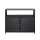Gardeon Outdoor Wicker Storage Cabinet - 2-in-1 Bar Table, Handwoven PE, UV-Resistant, 102.5x84x36cm, Black