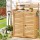 Gardeon Wooden Outdoor Storage Cabinet with Galvanised Steel Workbench, 3-Tier Shelves & Weather-Resistant Design