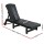 Gardeon Sun Lounge Beach Chair HDPE Adirondack Lounger 4-Position Adjustable Recliner with Wheels, Black, 194cm