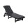 Gardeon Sun Lounge Beach Chair HDPE Adirondack Lounger 4-Position Adjustable Recliner with Wheels, Black, 194cm