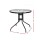Gardeon Outdoor Steel Bar Table with Glass Top, Parasol Hole, 80cm Diameter - Elegant, Durable, Easy to Clean
