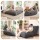 Artiss 3-in-1 Corduroy Bean Bag Chair Convertible Sofa Floor Cushion Memory Foam Filling 11kg Grey 180x140cm