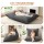 Artiss 3-in-1 Corduroy Bean Bag Cover Convertible Floor Cushion Sofa Chair Grey 180x140cm No Filler Extra Large