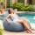 Artiss Outdoor Bean Bag Cover Grey 600D Polyester Splash‑Proof UV‑Resistant Teardrop Chair Cover No Filler
