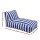 Artiss Outdoor Bean Bag Chair Cover 600D Polyester Splash Proof L‑Shape Lounger Sofa Cover Removable Zippered Blue White