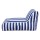 Artiss Outdoor Bean Bag Chair Cover 600D Polyester Splash Proof L‑Shape Lounger Sofa Cover Removable Zippered Blue White