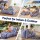 Artiss Outdoor Bean Bag Chair Cover 600D Polyester Splash Proof L‑Shape Lounger Sofa Cover Removable Zippered Blue White