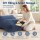 Artiss L-Shaped Corduroy Bean Bag Cover Blue Washable Supportive Structured Seat for Adults Kids No Filler