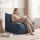 Artiss L-Shaped Corduroy Bean Bag Cover Blue Washable Supportive Structured Seat for Adults Kids No Filler