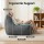 Artiss L‑Shaped Corduroy Bean Bag Cover Grey 88x73x98cm Soft Washable Removable Cover for Adults and Kids