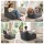 Artiss L‑Shaped Corduroy Bean Bag Cover Grey 88x73x98cm Soft Washable Removable Cover for Adults and Kids