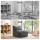 Artiss L‑Shaped Corduroy Bean Bag Cover Grey 88x73x98cm Soft Washable Removable Cover for Adults and Kids