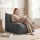 Artiss L‑Shaped Corduroy Bean Bag Cover Grey 88x73x98cm Soft Washable Removable Cover for Adults and Kids