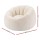 Artiss Beige Faux Fur Bean Bag Cover Large Round 107 x 107 x 81 cm Washable No Filler Storage Seat Sofa