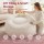 Artiss Beige Faux Fur Bean Bag Cover Large Round 107 x 107 x 81 cm Washable No Filler Storage Seat Sofa