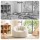 Artiss Beige Faux Fur Bean Bag Cover Large Round 107 x 107 x 81 cm Washable No Filler Storage Seat Sofa