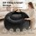 Artiss Large Faux Fur Bean Bag Cover 107cm Round Black Washable No Filler Soft Plush Seating Option for Home