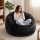 Artiss Large Faux Fur Bean Bag Cover 107cm Round Black Washable No Filler Soft Plush Seating Option for Home