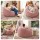 Artiss Large Faux Fur Bean Bag Cover 107x107x81cm Round Washable Plush Pink No Filler Included Option