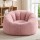 Artiss Large Faux Fur Bean Bag Cover 107x107x81cm Round Washable Plush Pink No Filler Included Option