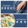 Artiss L-Shaped Corduroy Bean Bag Chair Cover with 11kg Shredded Memory Foam Filler Washable Blue Sofa